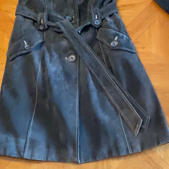 Danier navy blue suede coat - Picture 5 of 11